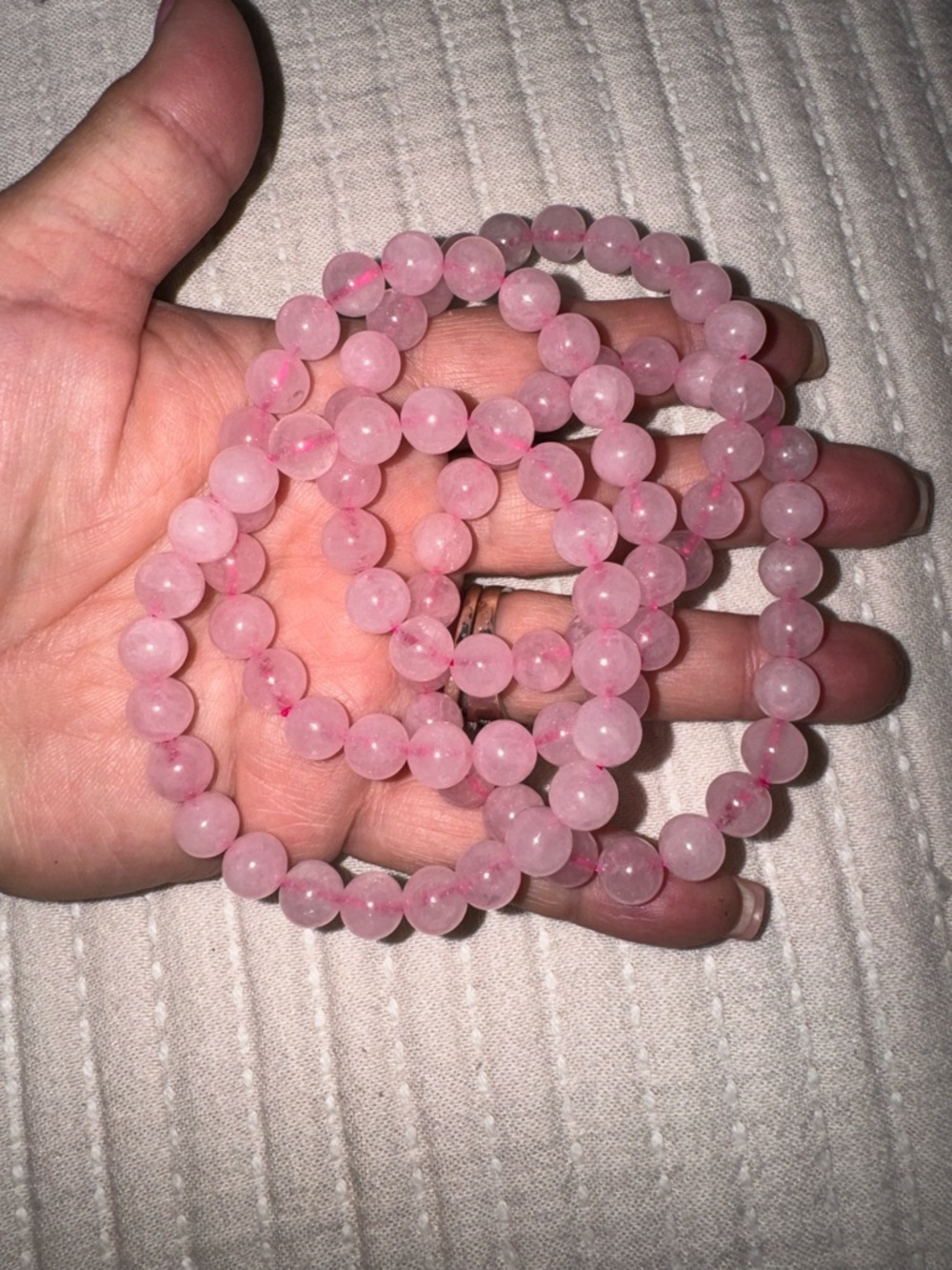 Pink Beaded Stretch Bracelet Set - Women Jewelry